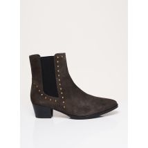 REQINS - Bottines/Boots gris en cuir pour femme - Taille 38 - Modz