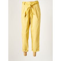 LAURE + MAX - Pantalon droit jaune en coton pour femme - Taille 40 - Modz