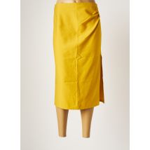 B.YU - Jupe mi-longue jaune en viscose pour femme - Taille 38 - Modz
