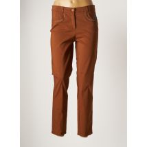 FRANK WALDER - Pantalon slim marron en viscose pour femme - Taille 40 - Modz