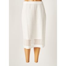 SET - Jupe mi-longue blanc en coton pour femme - Taille 40 - Modz