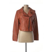 MINSK - Veste simili cuir marron en polyester pour femme - Taille 38 - Modz