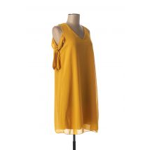 MINSK - Robe mi-longue jaune en polyester pour femme - Taille 38 - Modz