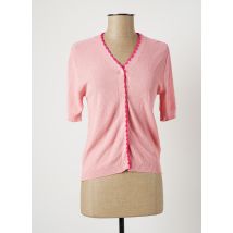 COMPAÑIA FANTASTICA - Gilet manches longues rose en polyester pour femme - Taille 40 - Modz