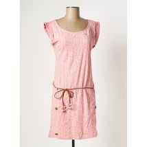 RAGWEAR - Robe mi-longue rose en coton pour femme - Taille 36 - Modz