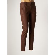 HOPPY - Pantalon slim marron en lyocell pour femme - Taille W26 L28 - Modz