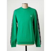 FRED PERRY - Sweat-shirt vert en coton pour homme - Taille S - Modz