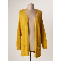 SEE THE MOON - Gilet manches longues jaune en acrylique pour femme - Taille 34 - Modz