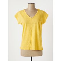 C'EST BEAU LA VIE - T-shirt jaune en coton pour femme - Taille 46 - Modz