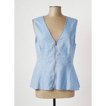 COP COPINE - Top bleu en coton pour femme - Taille 42 - Modz