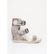 PALLADIUM - Sandales/Nu pieds gris en textile pour femme - Taille 41 - Modz