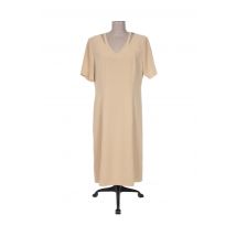 CHRISTIAN MARRY - Robe mi-longue beige en polyester pour femme - Taille 42 - Modz