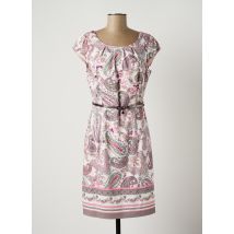 COMMA - Robe mi-longue rose en coton pour femme - Taille 40 - Modz
