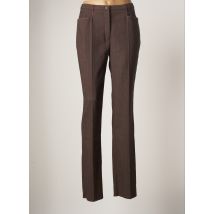 PAUPORTÉ - Pantalon droit marron en polyester pour femme - Taille 38 - Modz