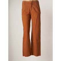 LA FIANCEE DU MEKONG - Pantalon droit marron en coton - Femme - Taille 46 - Modz