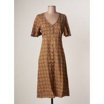 LA FIANCEE DU MEKONG - Robe mi-longue marron en viscose pour femme - Taille 36 - Modz