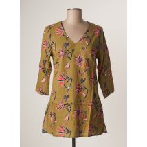 LA FIANCEE DU MEKONG - Tunique manches longues vert en coton - Femme - Taille 36 - Modz