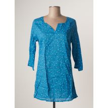 LA FIANCEE DU MEKONG - Blouse bleu en coton pour femme - Taille 34 - Modz