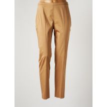 CARLA MONTANARINI - Pantalon droit beige en coton pour femme - Taille 40 - Modz
