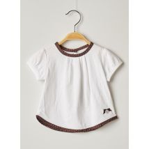 CHICCO - T-shirt blanc en coton pour fille - Taille 9 M - Modz