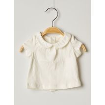 NATALYS - T-shirt blanc en coton pour fille - Taille 0 M - Modz