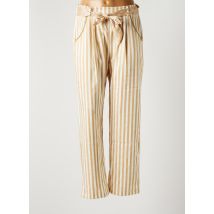 PAUL BRIAL - Pantalon droit beige en polyester pour femme - Taille 38 - Modz
