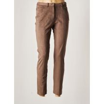 MERI & ESCA - Pantalon slim marron en polyester pour femme - Taille 40 - Modz
