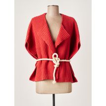 MARIE-SIXTINE - Gilet manches courtes rouge en coton pour femme - Taille 38 - Modz