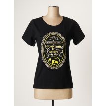 COMPTOIR DU RUGBY - T-shirt noir en coton pour femme - Taille 38 - Modz