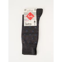 KINDY - Chaussettes gris en coton pour homme - Taille 41 - Modz