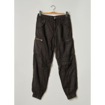 TEDDY SMITH - Pantalon cargo marron en tencel pour femme - Taille 38 - Modz