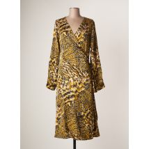 KAFFE - Robe mi-longue jaune en polyester pour femme - Taille 42 - Modz