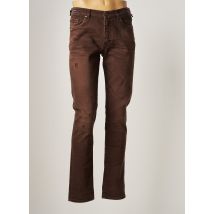 TELERIA ZED - Pantalon droit marron en coton pour homme - Taille W38 L36 - Modz