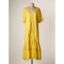 CHICOSOLEIL - Robe longue jaune en coton pour femme - Taille 34 - Modz