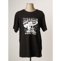 IRON AND RESIN - T-shirt noir en coton pour homme - Taille M - Modz
