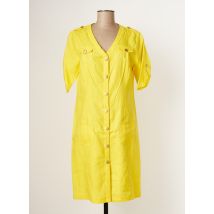 PAUL BRIAL - Robe mi-longue jaune en lin - Femme - Taille 38 - Modz
