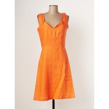 PAUL BRIAL - Robe mi-longue orange en lin pour femme - Taille 34 - Modz