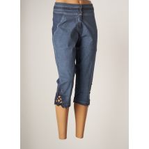 MALOKA - Pantacourt bleu en coton pour femme - Taille 34 - Modz