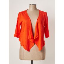 G!OZE - Gilet manches courtes orange en lin pour femme - Taille 46 - Modz