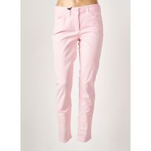MARC AUREL - Pantalon droit rose en coton pour femme - Taille 44 - Modz