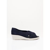 HIRICA - Sandales/Nu pieds bleu en cuir pour femme - Taille 37 - Modz