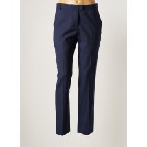 PABLO - Pantalon droit bleu en laine vierge pour femme - Taille 36 - Modz