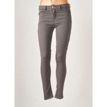 MANILA GRACE - Pantalon slim gris en coton pour femme - Taille 36 - Modz