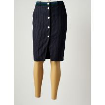 I.CODE (By IKKS) - Jupe mi-longue bleu en polyester pour femme - Taille 34 - Modz