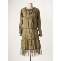 CRISTINA GAVIOLI - Robe mi-longue vert en coton pour femme - Taille 38 - Modz
