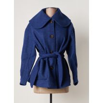 COMPAÑIA FANTASTICA - Manteau court bleu en polyester pour femme - Taille 34 - Modz