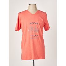 SHILTON - T-shirt orange en coton pour homme - Taille XXL - Modz