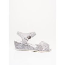 J.METAYER - Sandales/Nu pieds gris en cuir pour femme - Taille 38 - Modz