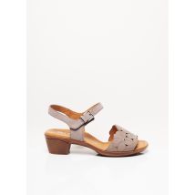 ARA - Sandales/Nu pieds gris en cuir pour femme - Taille 39 1/2 - Modz
