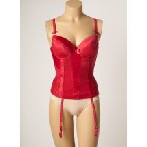 VALEGE - Guêpière/Porte-jarretelle rouge en polyamide pour femme - Taille 90D - Modz